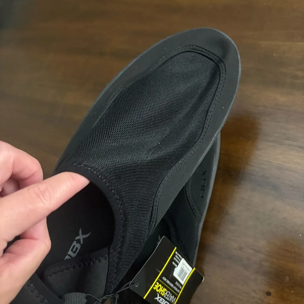 NWT DBX Men's 11 Black Slip-On Water Shoes Breathable vacation lake boating